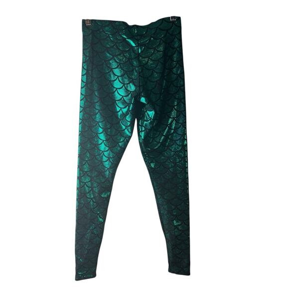 BlackMilk Mermemerald Green Shimmer Mermaid Leggings Sz M - Picture 8 of 8